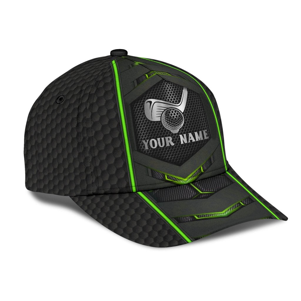 Custom Black Carbon Golf Personalized Name Classic Cap For Beach Days Travel And Relaxed Everyday Outfits