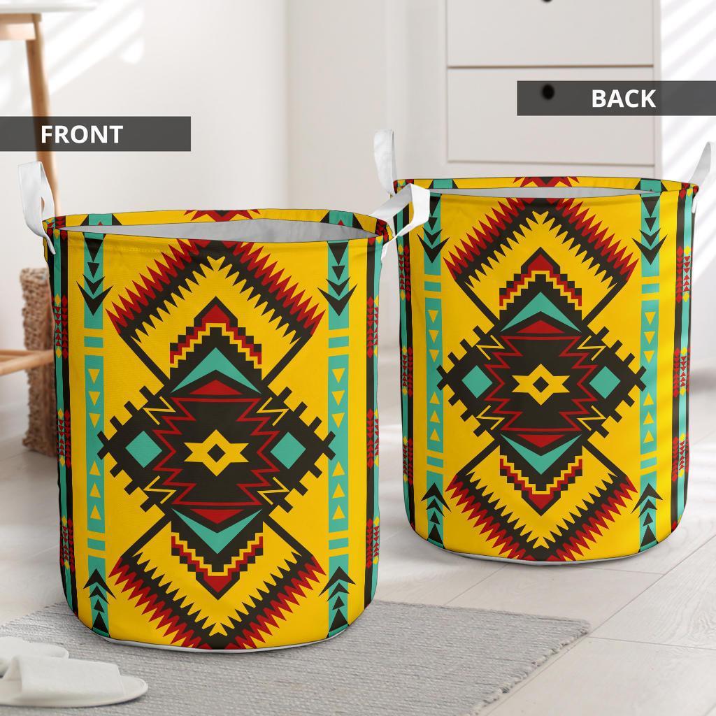 Native Americans Legend Life Yellow Style Laundry Basket For Nursery Dorm And Home Storage