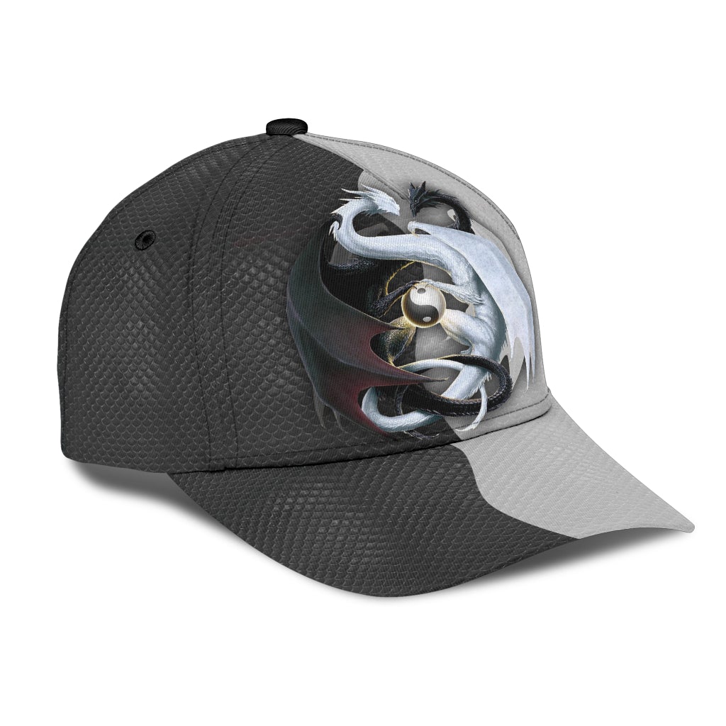 Dragon Black White Classic Cap For Beach Travel Outdoor Events And Relaxed Casual Wear