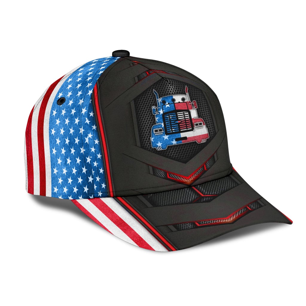 Truck American Flag Driver Pride Classic Cap For Holiday Trips Daily Outfits And Thoughtful Gifting