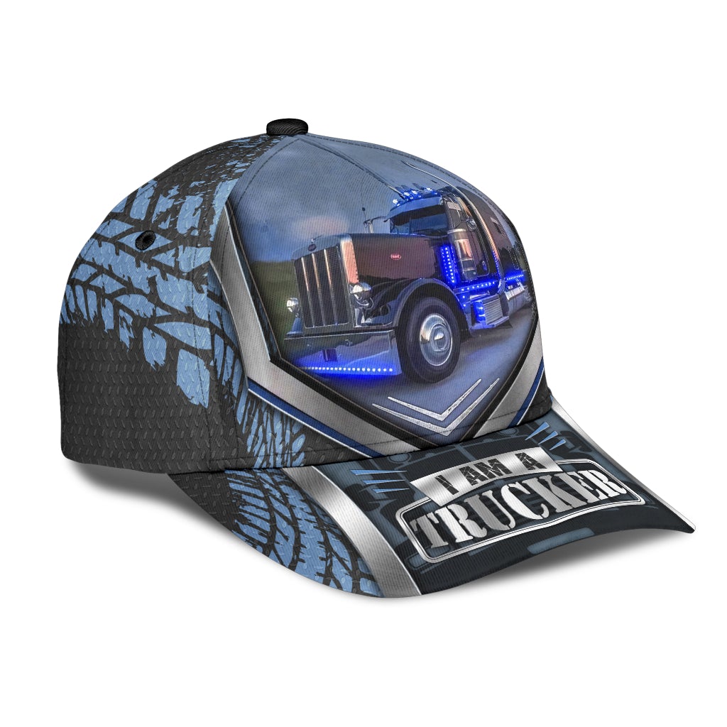 Truck Driver Lifestyle Blue Style Classic Cap For Vacation Style Outdoor Activities And Daily Comfort