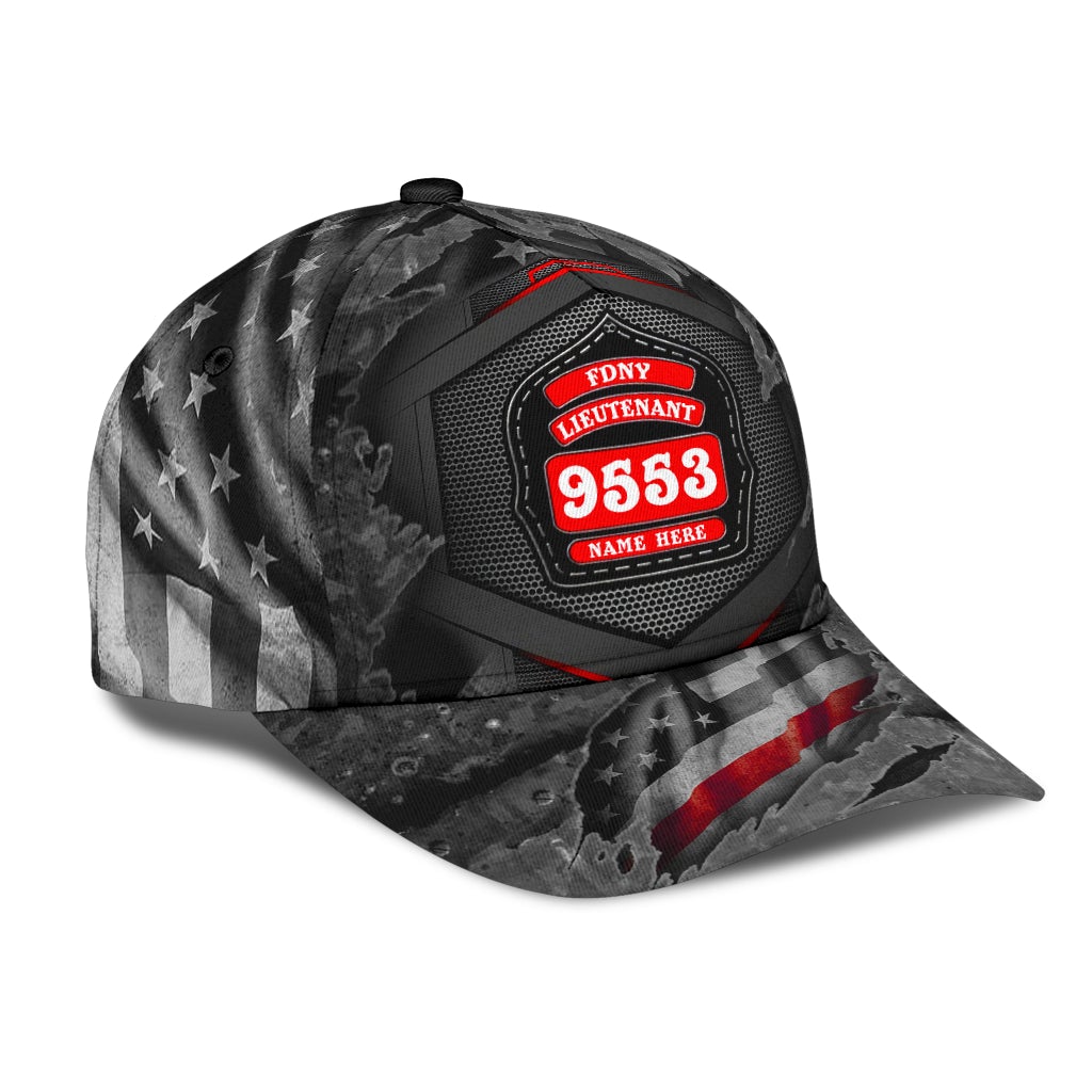 Custom Firefighter Badge Name Number Classic Cap For Festivals Vacations Outdoor Fun And Daily Comfort