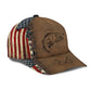 Fishing Leather American Flag Classic Cap For Festivals Travel Adventures And Casual Gift Giving