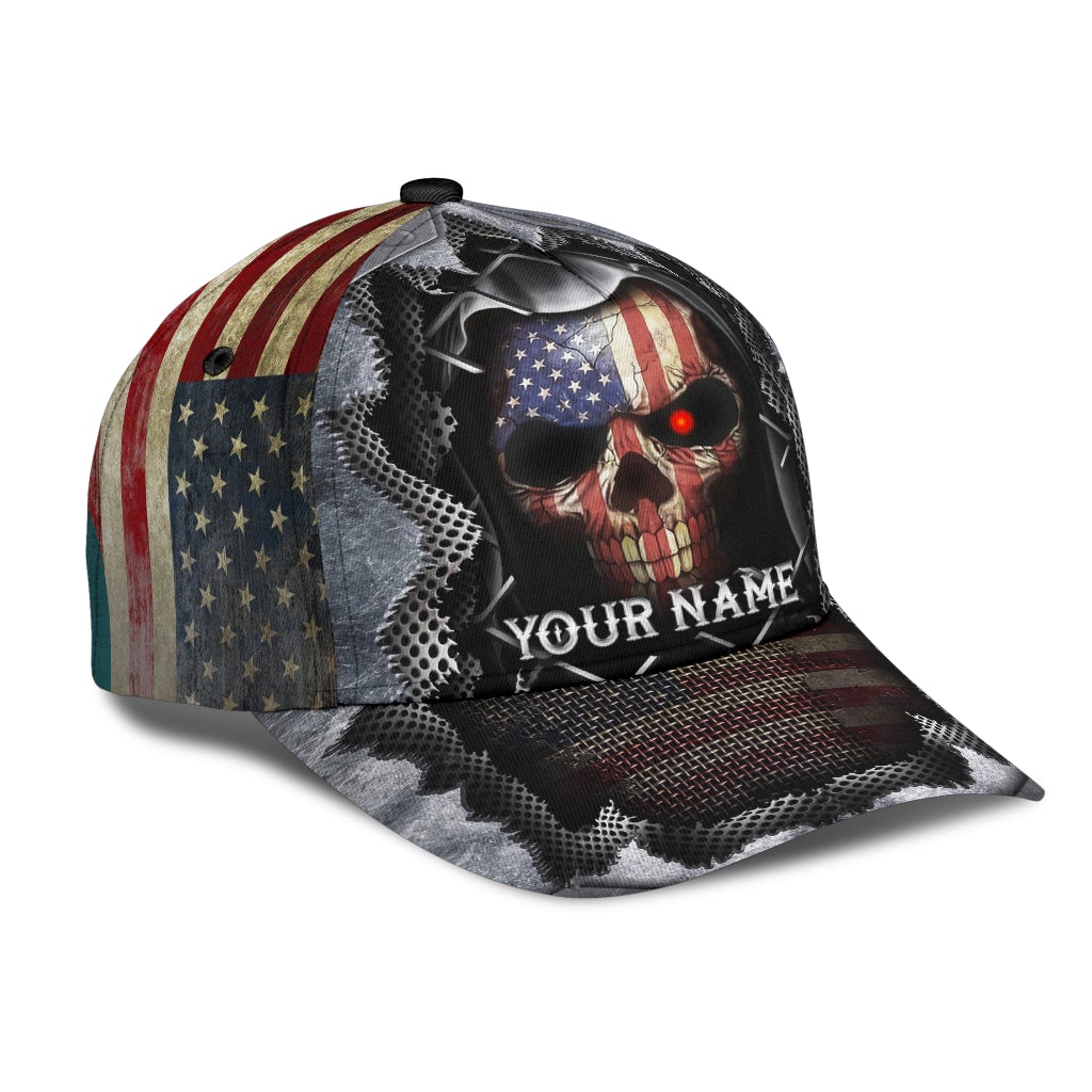 Custom Skull American Crack Classic Cap For Casual Gatherings Travel And Thoughtful Gift Giving