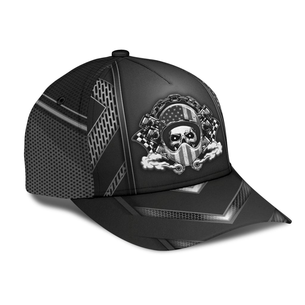 American Skull Racing Life Classic Cap For Casual Gatherings Travel And Thoughtful Gift Giving