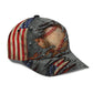 Baseball Crack US Flag Classic Cap For Weekend Outings Holidays And Thoughtful Gifting