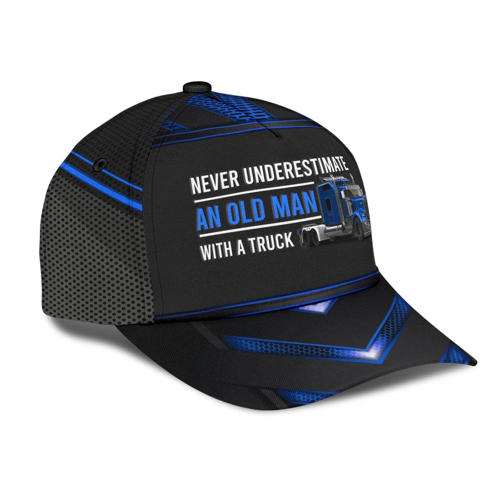 Old Man With A Truck Classic Cap For Travel Adventures Weekend Wear And Casual Style