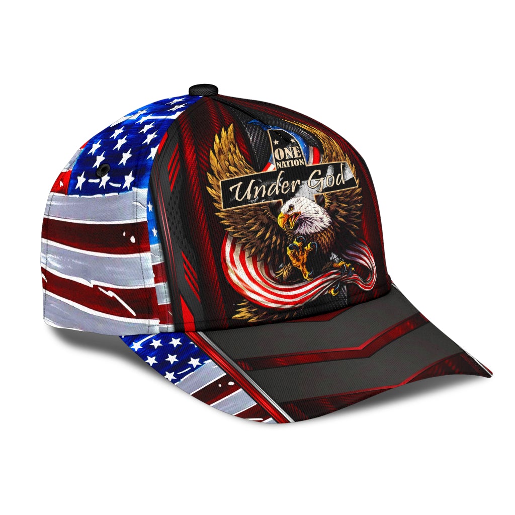 Eagle One Nation Under God Classic Cap For Casual Travel Parties And Comfortable Outdoor Wear