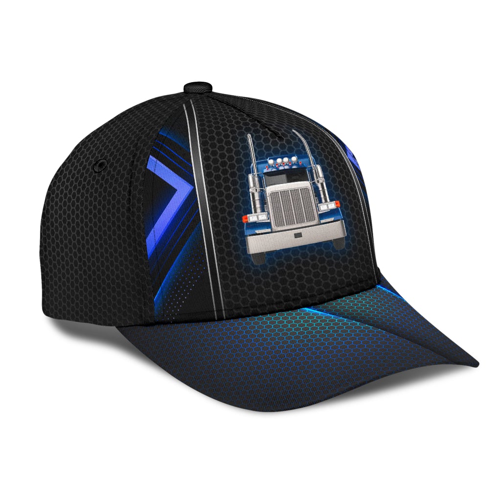 Cool Truck Driver Lifestyle Blue Edition Classic Cap For Casual Travel Parties And Comfortable Outdoor Wear