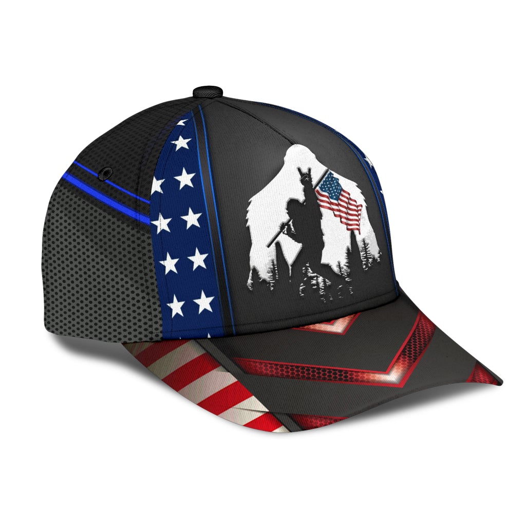 Bigfoot Love America Funny Myth Classic Cap For Casual Outfits Vacations And Everyday Styling