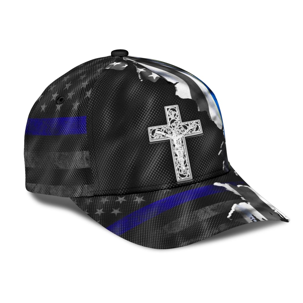Blue Flag Faith Cross Classic Cap For Weekend Adventures Festivals And Gift Giving