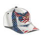 Custom Proud American Eagle Personalized Name Classic Cap For Daily Styling Weekend Travel And Outdoor Activities