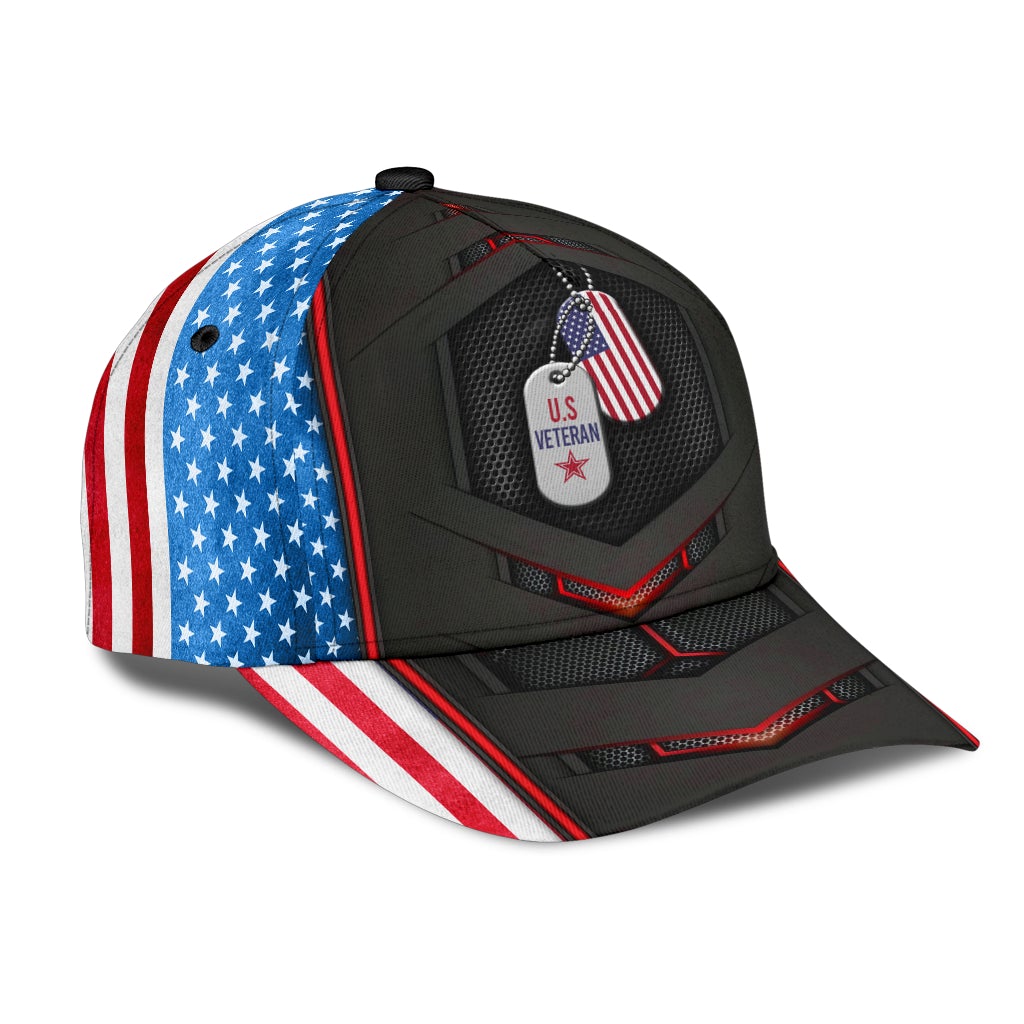 US Veteran Flag Carbon Classic Cap For Comfortable Casual Wear Holidays And Outdoor Trips