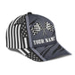 Custom Racing Net Pattern Personalized Name Classic Cap For Coastal Trips Outdoor Activities And Gift Giving