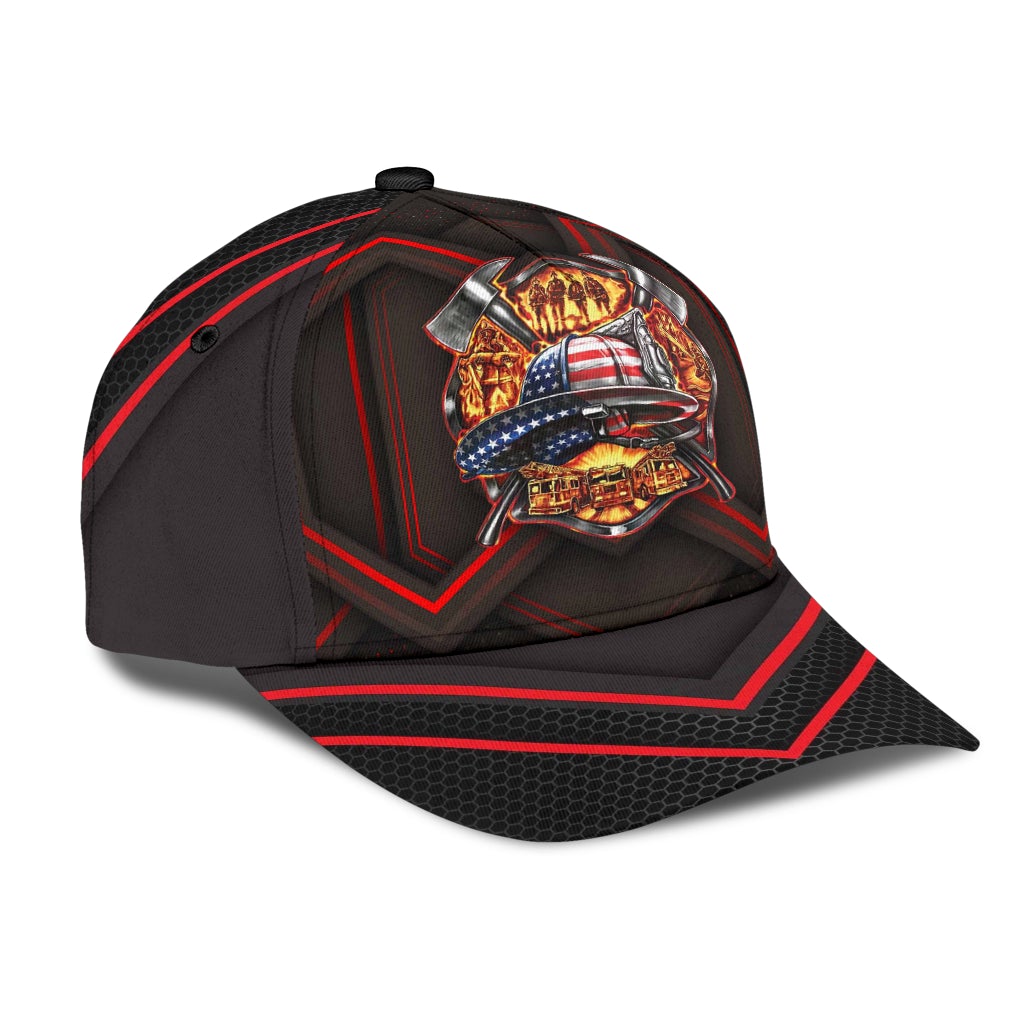 Firefighter Back The Red Support Tribute Classic Cap For Casual Travel Parties And Comfortable Outdoor Wear