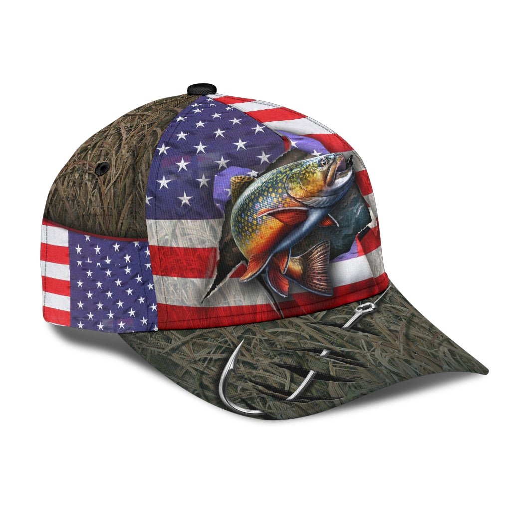 Fly Fishing American Flag Classic Cap For Festivals Holidays And Comfortable Everyday Wear