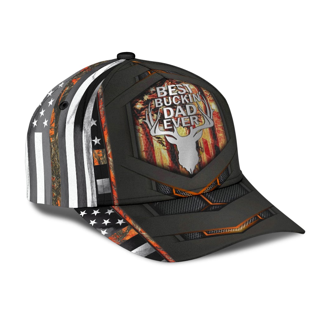 Hunting Best Buckin Dad Ever Classic Cap For Festivals Vacations Outdoor Fun And Daily Comfort