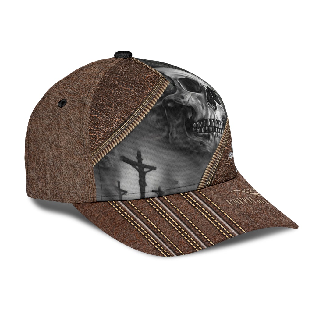 Skull Faith Over Fear Classic Cap For Casual Events Beach Trips And Thoughtful Gifting