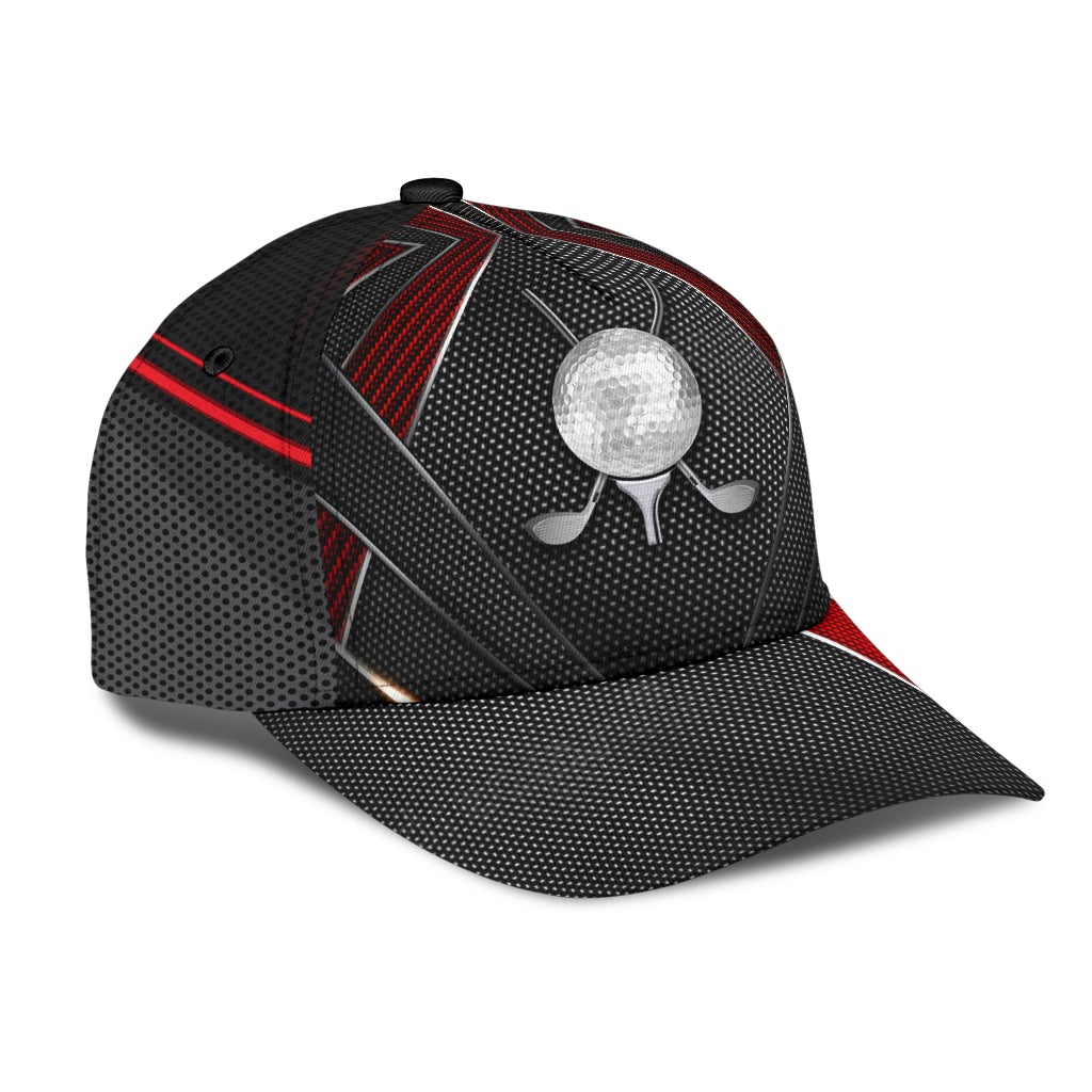 Golf Red Pattern Sport Classic Cap For Outdoor Travel Parties And Thoughtful Holiday Gifting