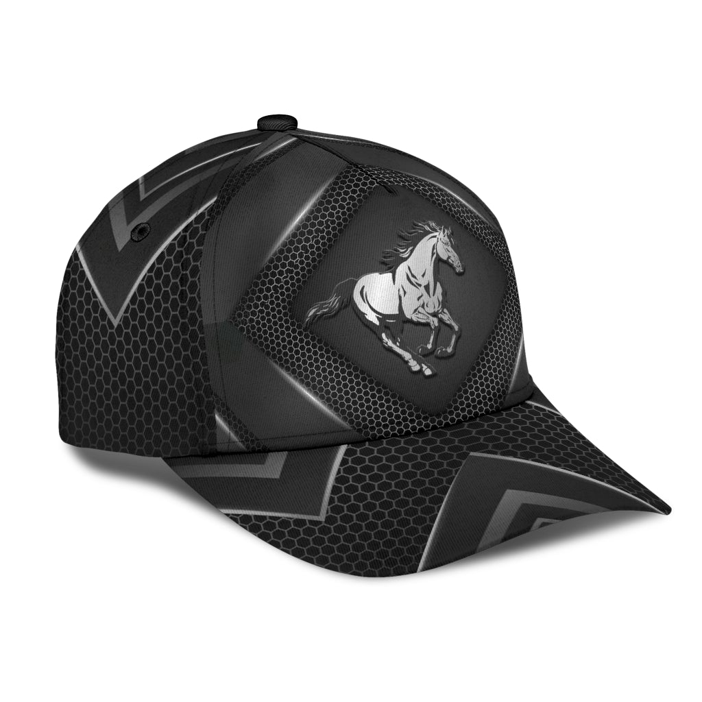 Horse Carbon Modern Equestrian Classic Cap For Travel Adventures Weekend Wear And Casual Style