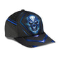 Skull Blue Pattern Classic Cap For Holiday Adventures Parties And Comfortable Styling