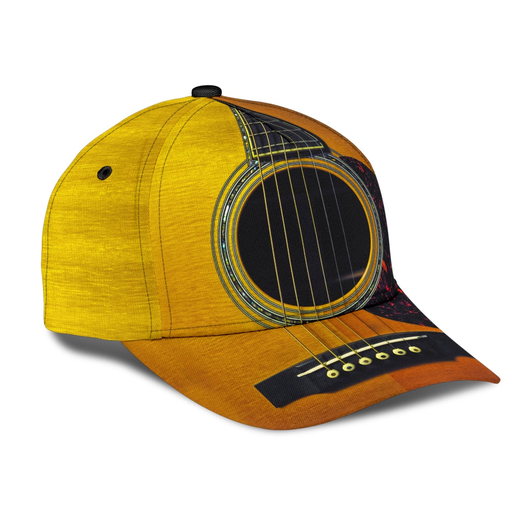 Guitar Gift Music Lover Classic Cap For Summer Vacations Parties And Outdoor Events
