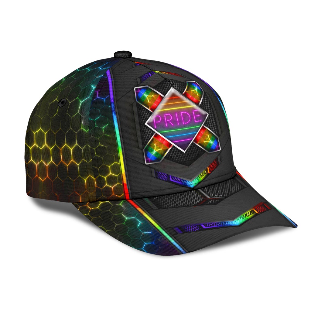 Pride Neon Pattern Classic Cap For Relaxed Outfits Outdoor Events And Holiday Trips