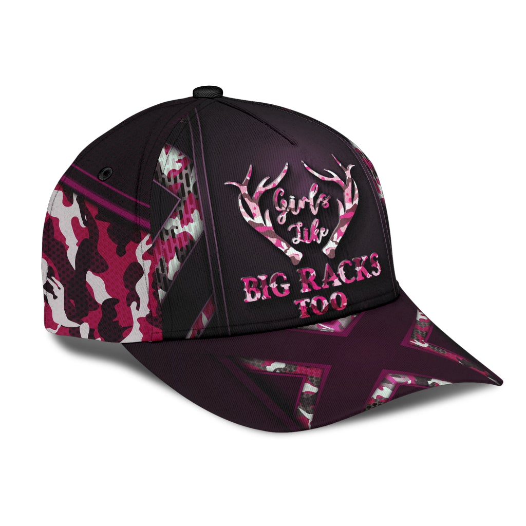 Girls Like Big Racks Deer Hunting Classic Cap For Weekend Travel Outdoor Events And Casual Outfits