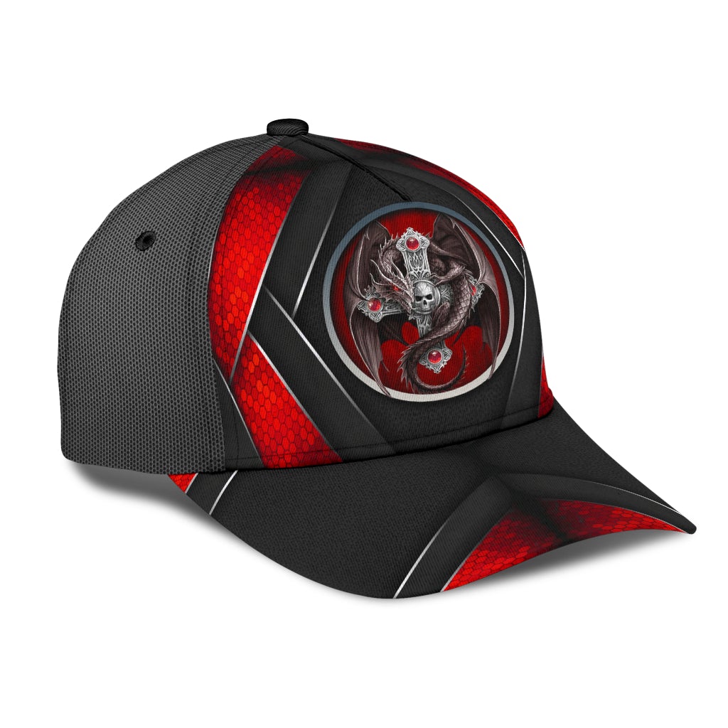 Dragon Skull Metal Classic Cap For Festivals Holidays And Comfortable Everyday Wear