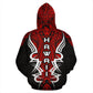 Red Hawaii Turtle Tribal Armor Hoodie For Ocean Lovers Beach Travel And Relaxed Everyday Style