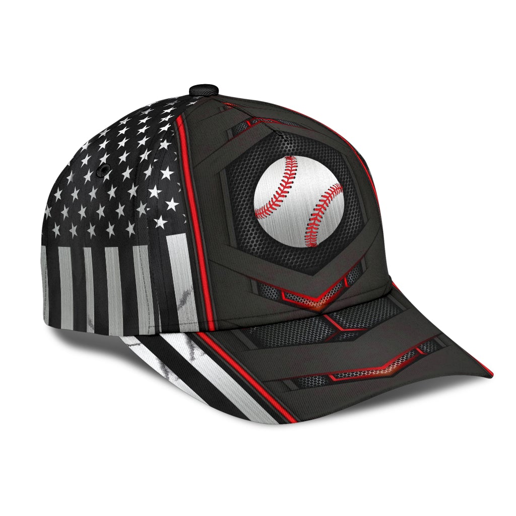 Baseball Red Flag Carbon Classic Cap For Comfortable Daily Wear Travel And Weekend Outings