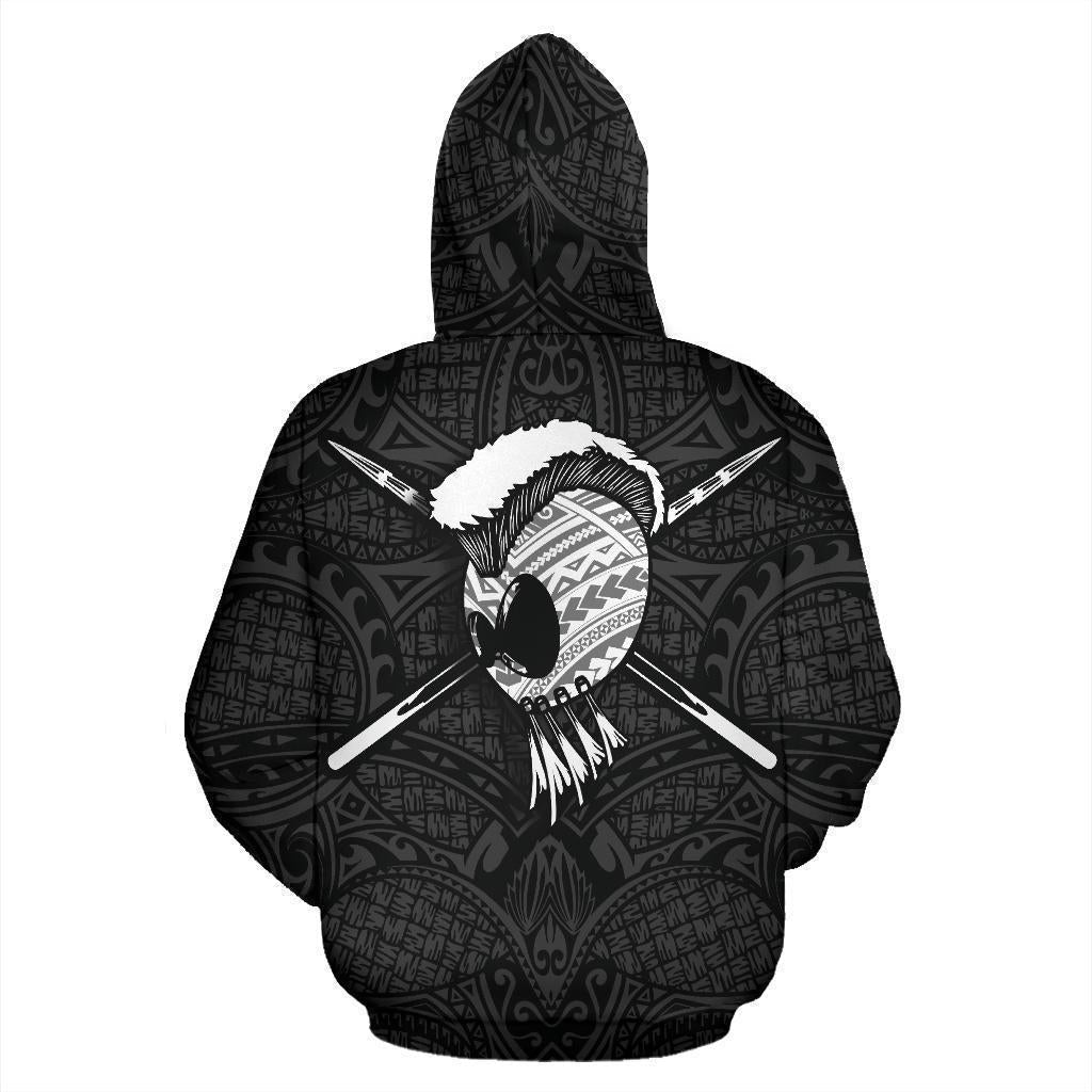 Hawaiian Warrior Tattoo Hoodie For Everyday Streetwear Seasonal Travel And Gift Giving