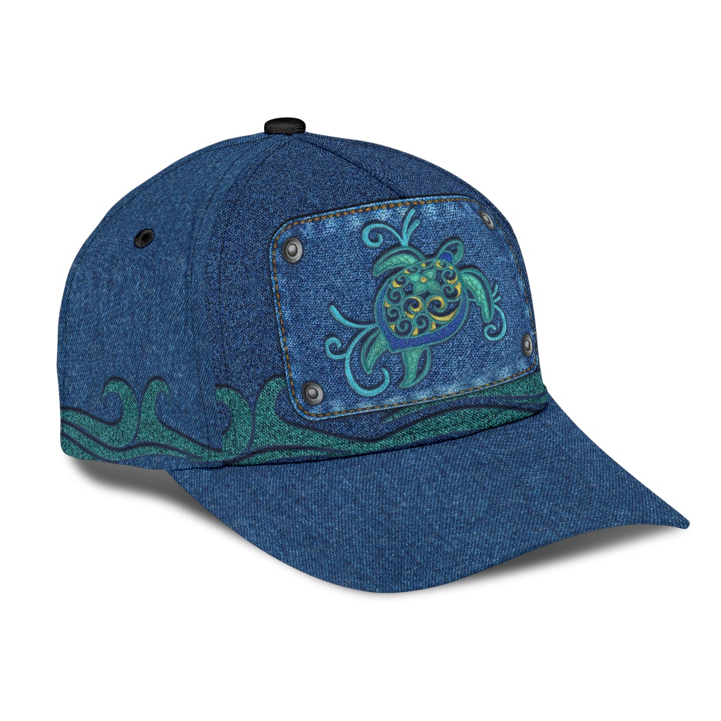 Turtle Jean Style Personalized Name Classic Cap For Weekend Travel Outdoor Events And Casual Outfits