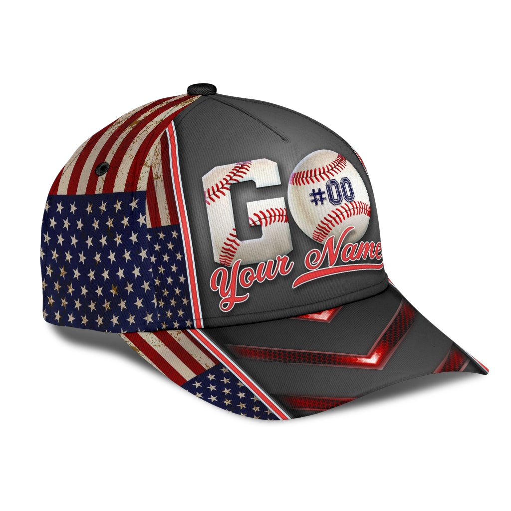 Custom Baseball Go Personalized Name Number Classic Cap For Travel Holidays Parties And Relaxed Casual Styling