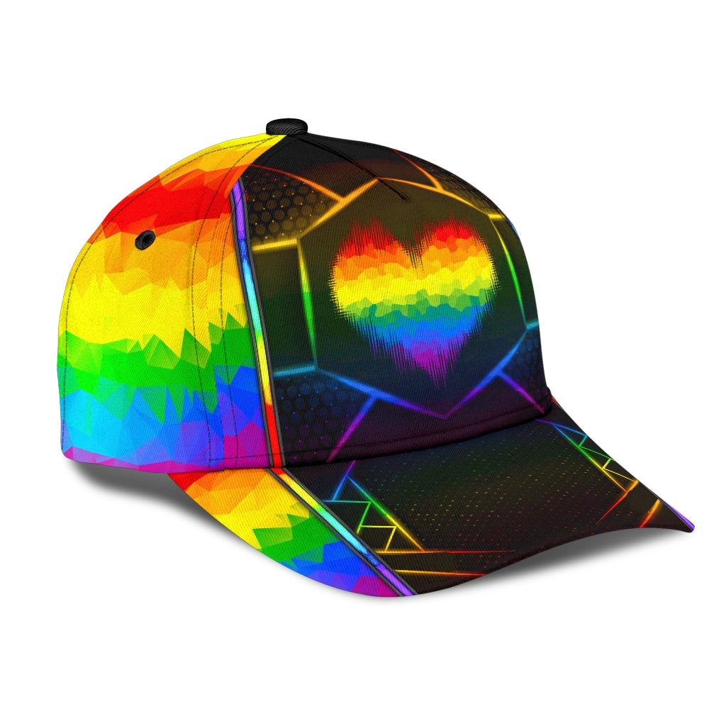 LGBT Heart Polygon Pride Symbol Classic Cap For Weekend Outings Holidays And Thoughtful Gifting