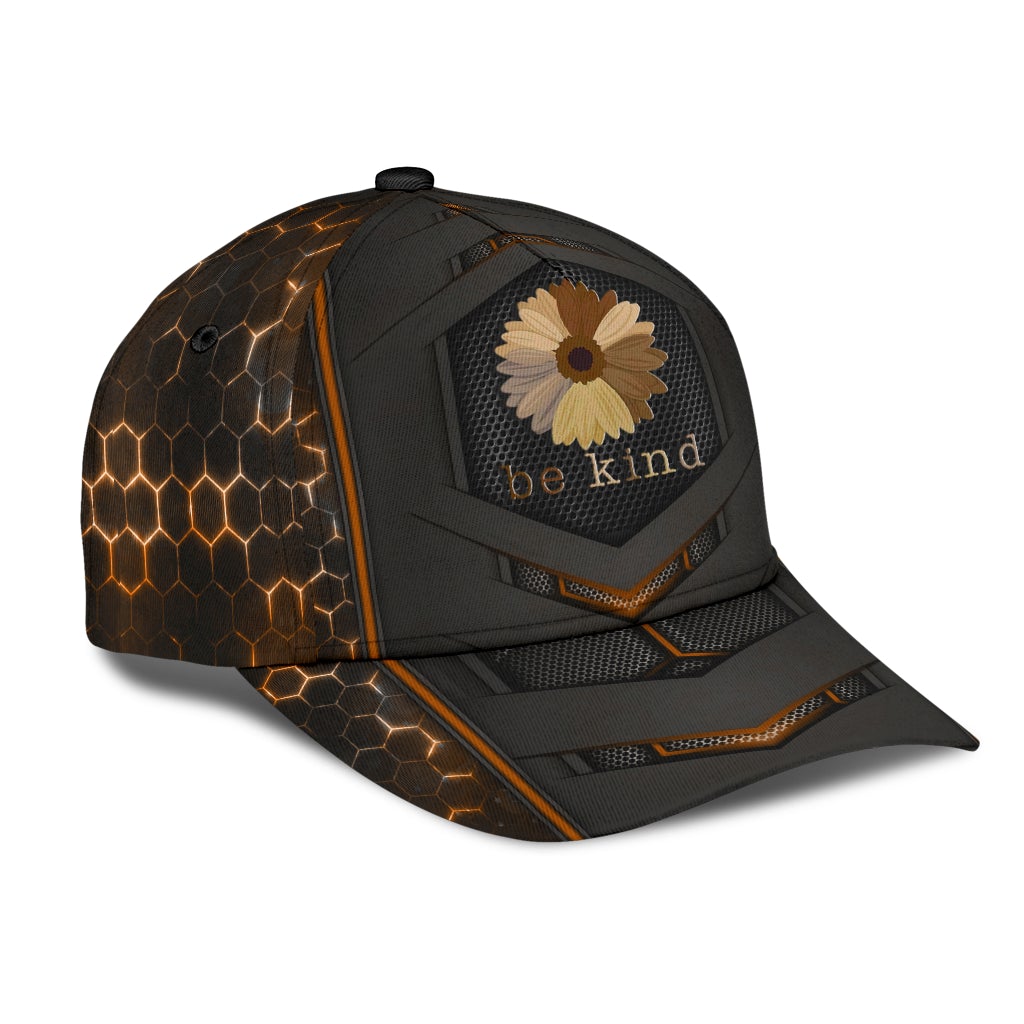 Sunflower Be Kind Positive Message Classic Cap For Weekend Outings Holidays And Thoughtful Gifting