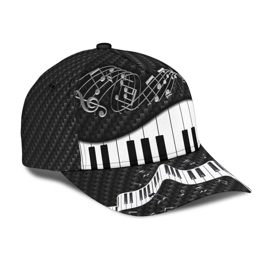 Piano Music Lover Artistic Classic Cap For Everyday Accessories Vacations And Outdoor Fun