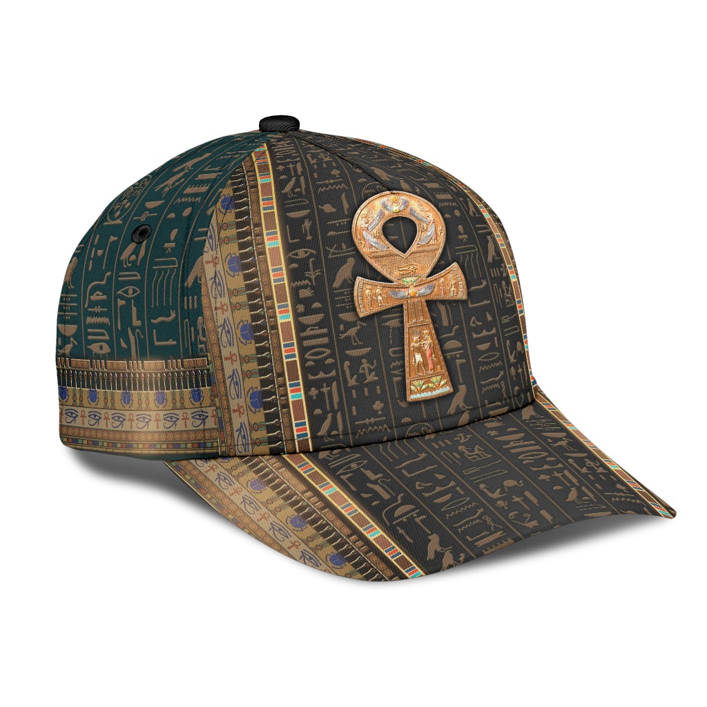 Ancient Egypt Ankh Pattern Classic Cap For Outdoor Travel Festivals And Relaxed Everyday Wear