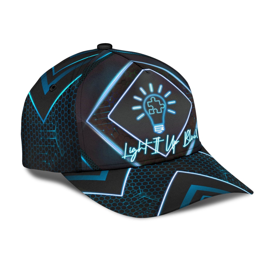 Autism Light It Up Blue Classic Cap For Casual Outfits Vacations And Everyday Styling