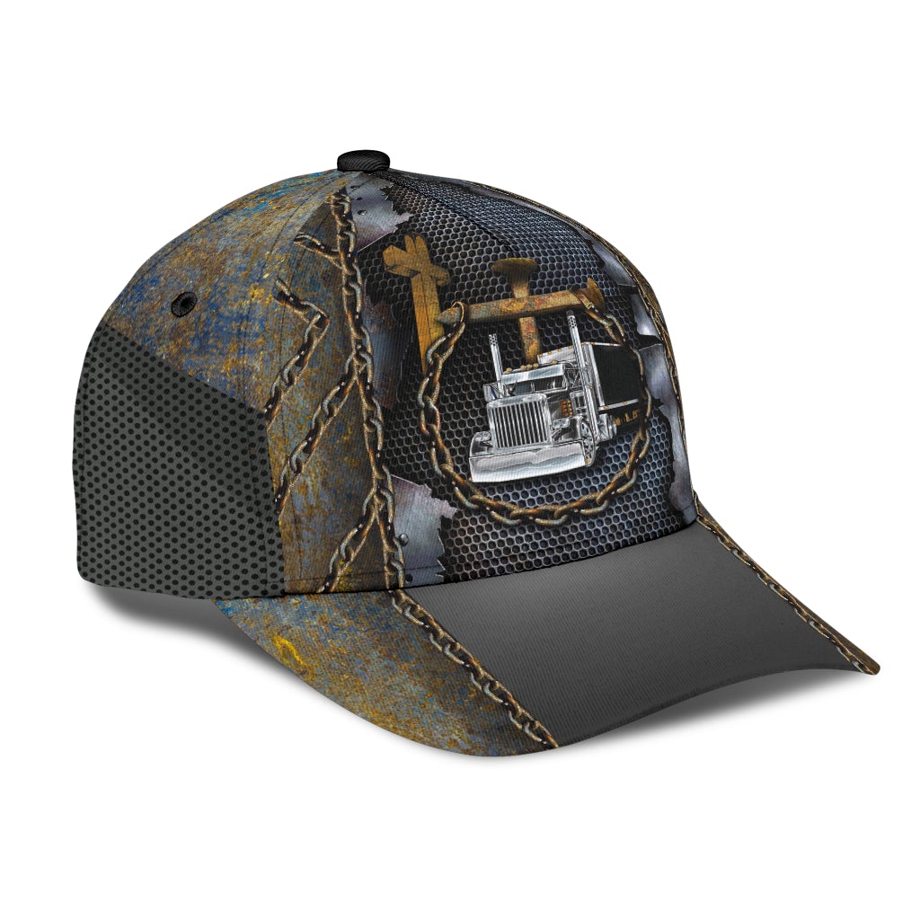 Faith Father Truck Driver Lifestyle Brotherhood Classic Cap For Daily Styling Weekend Travel And Outdoor Activities