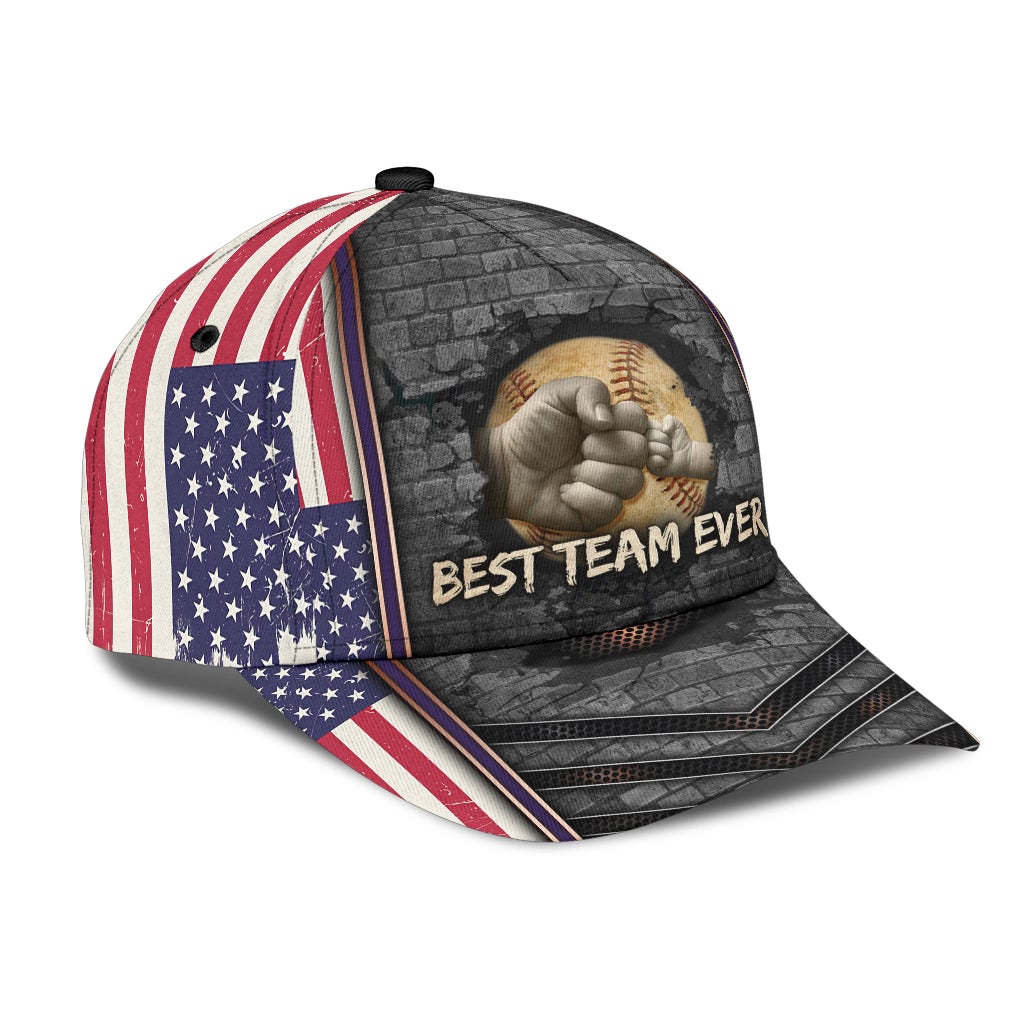 Baseball Father And Son Personalized Name Classic Cap For Casual Adventures Parties And Seasonal Styling
