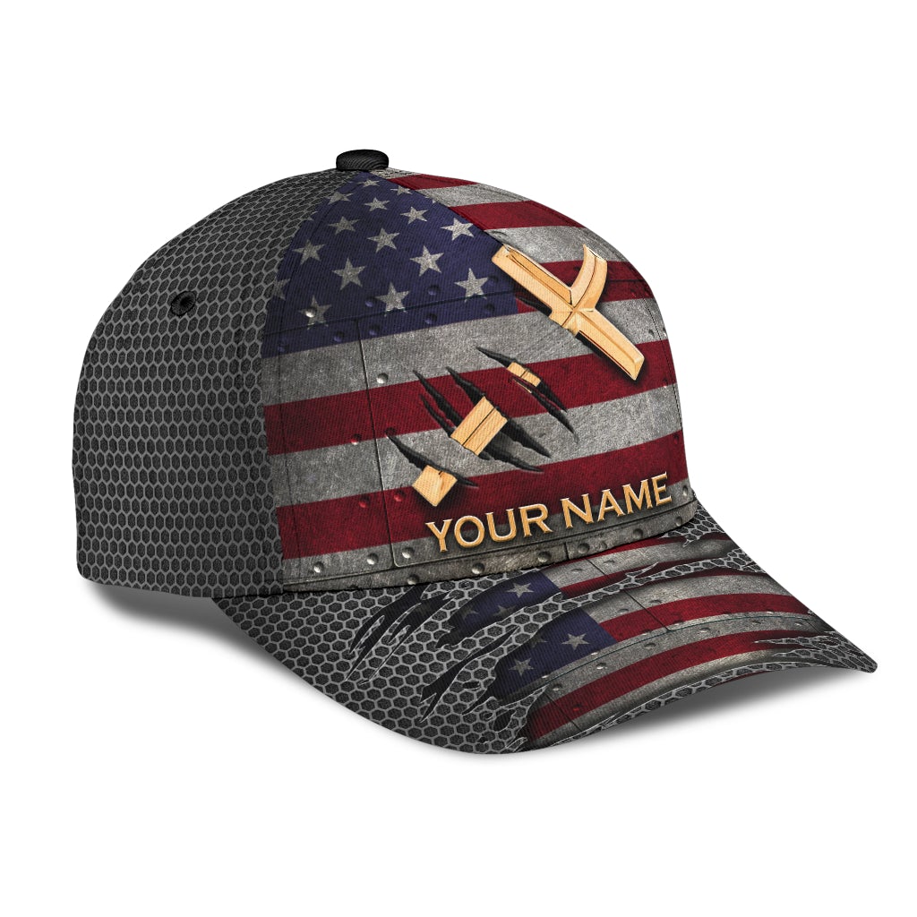 Custom Faith American Flag Classic Cap For Weekend Travel Outdoor Events And Casual Outfits