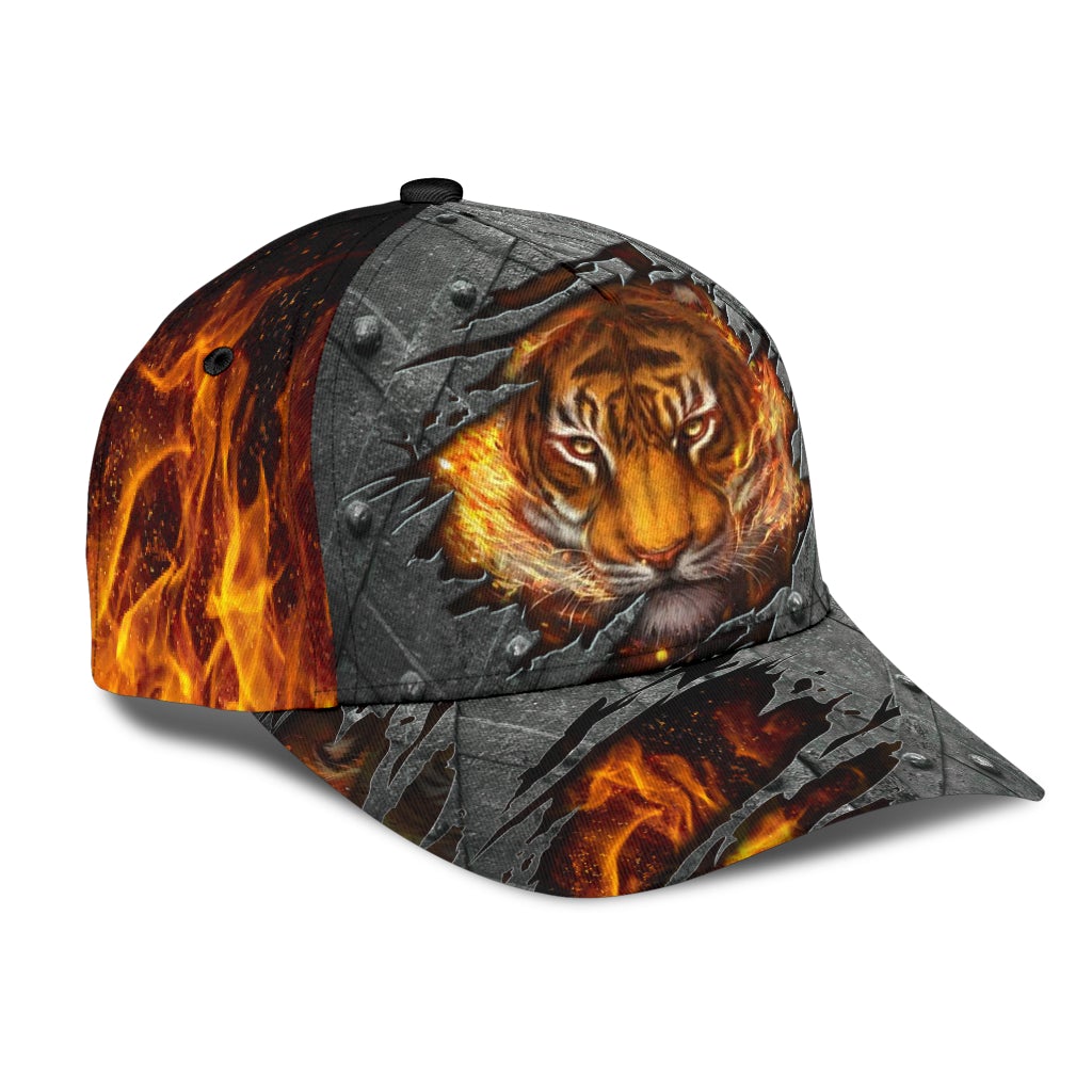Fire Tiger Lava Energy Classic Cap For Beach Days Travel And Relaxed Everyday Outfits