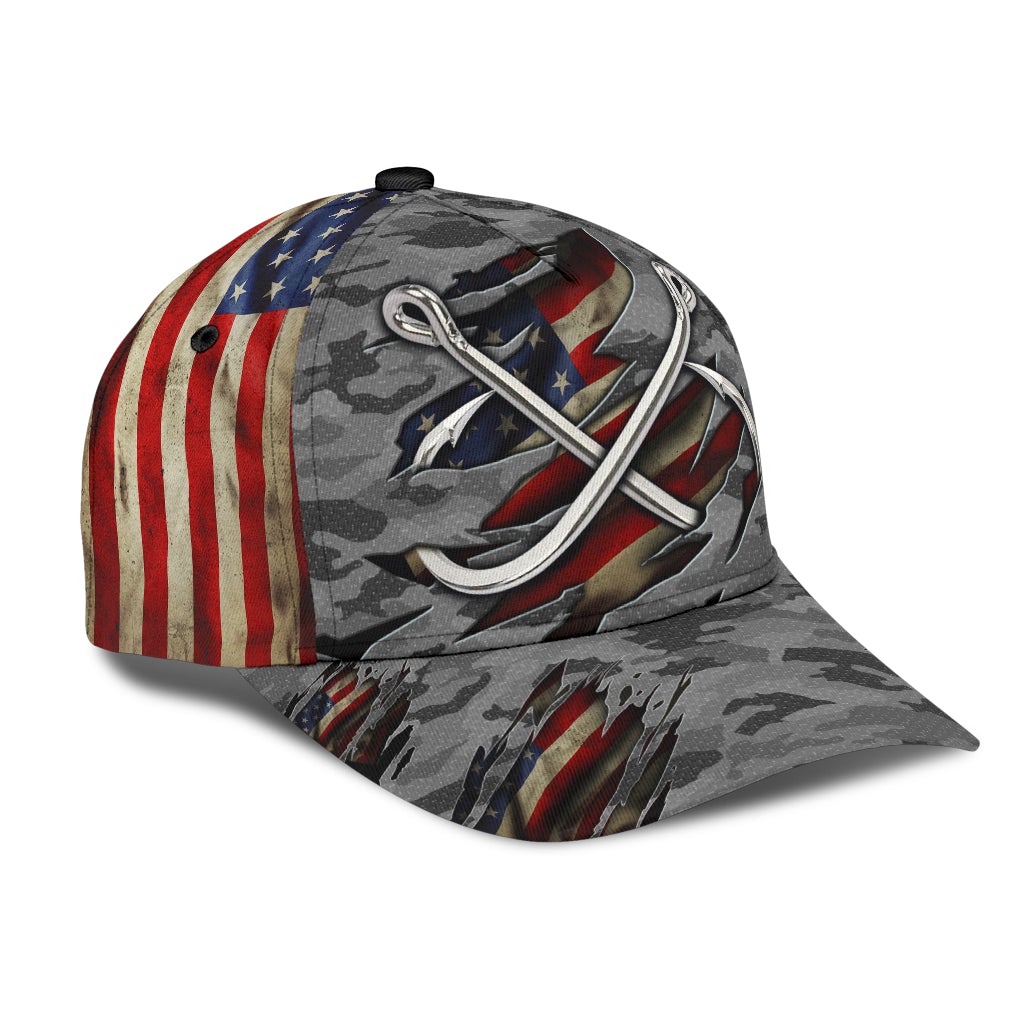 Fishing Camouflage Carbon Grey Classic Cap For Nature Lovers Travel And Casual Daily Styling