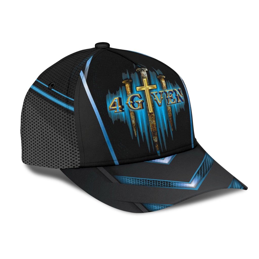 Faith Cross Nails Forgiven Classic Cap For Everyday Wear Vacations And Seasonal Activities