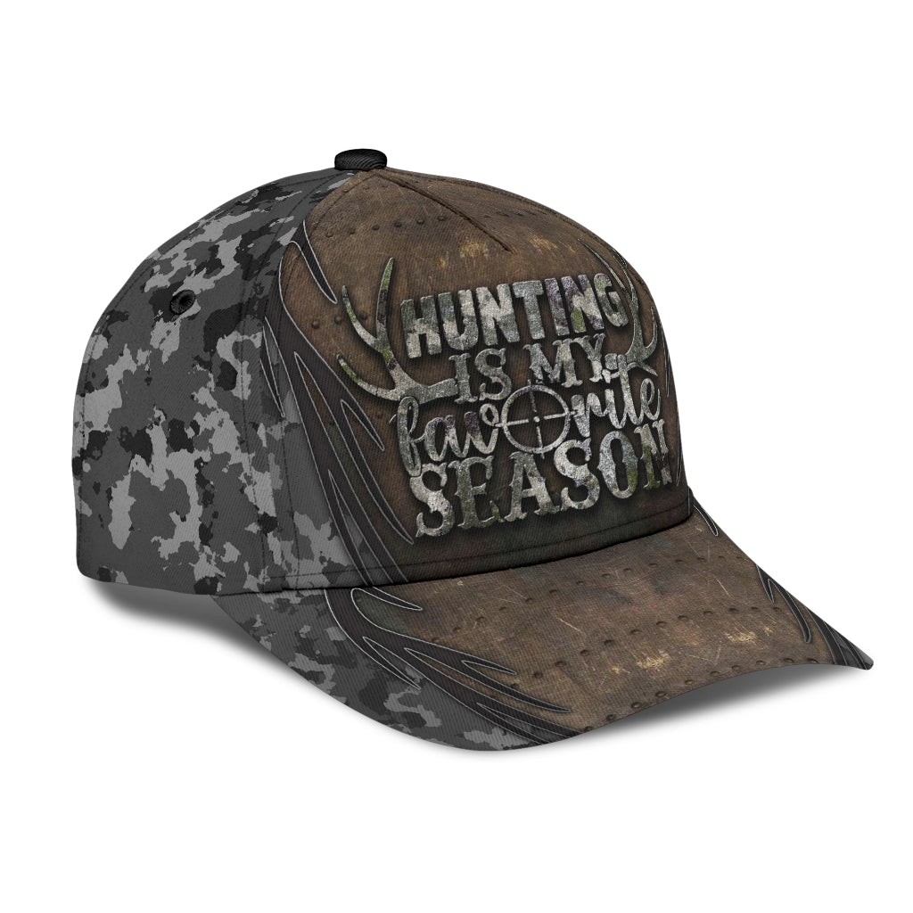 Hunting Is My Favorite Season Classic Cap For Comfortable Casual Wear Holidays And Outdoor Trips