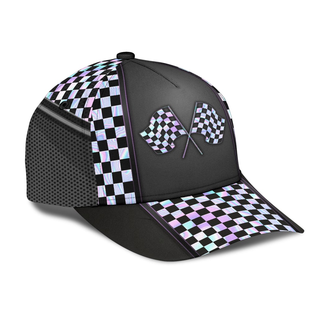 Hologram Pattern Racing Futuristic Classic Cap For Holiday Trips Daily Outfits And Thoughtful Gifting