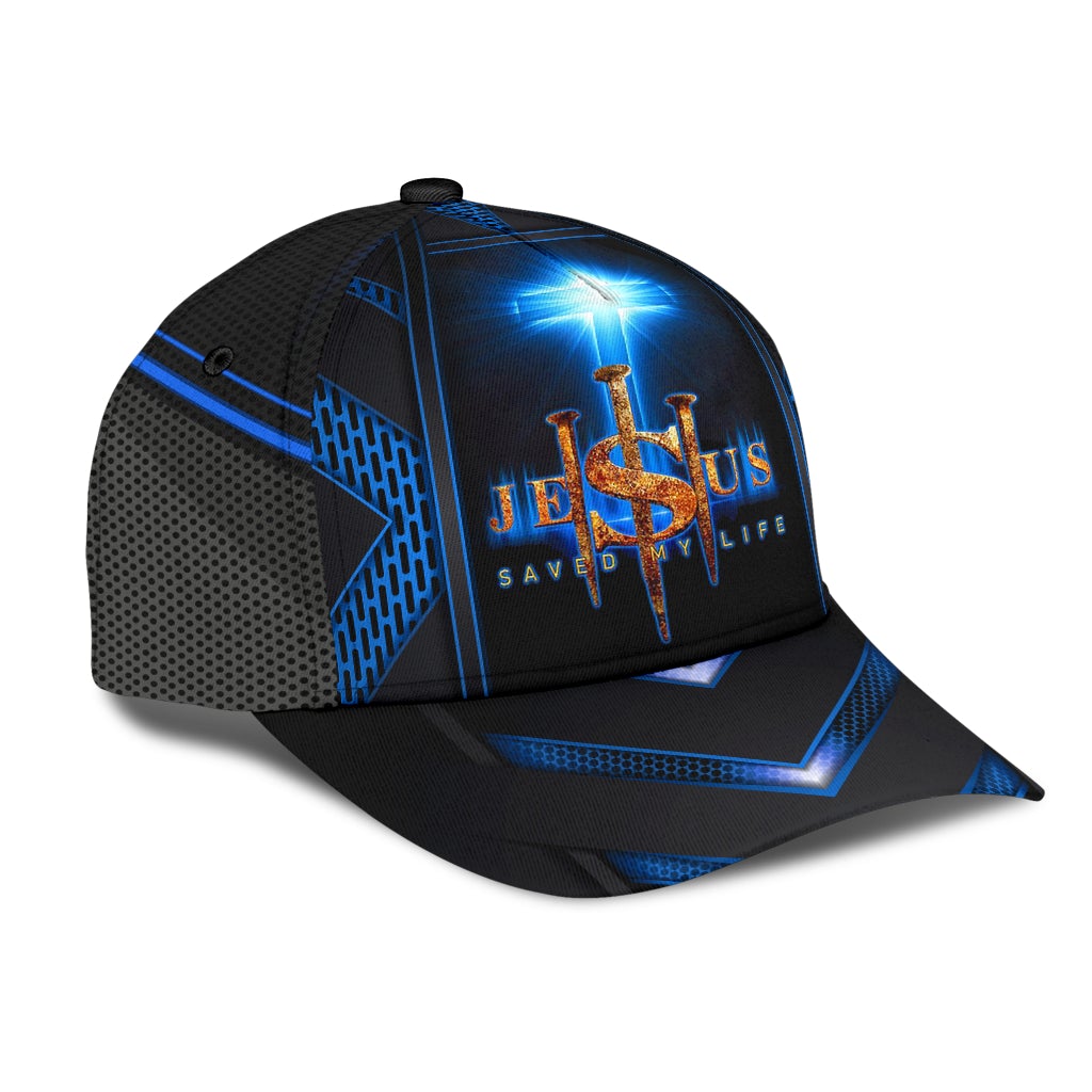 Faith Cross Blue Saved My Life Classic Cap For Summer Outings Festivals And Relaxed Daily Wear