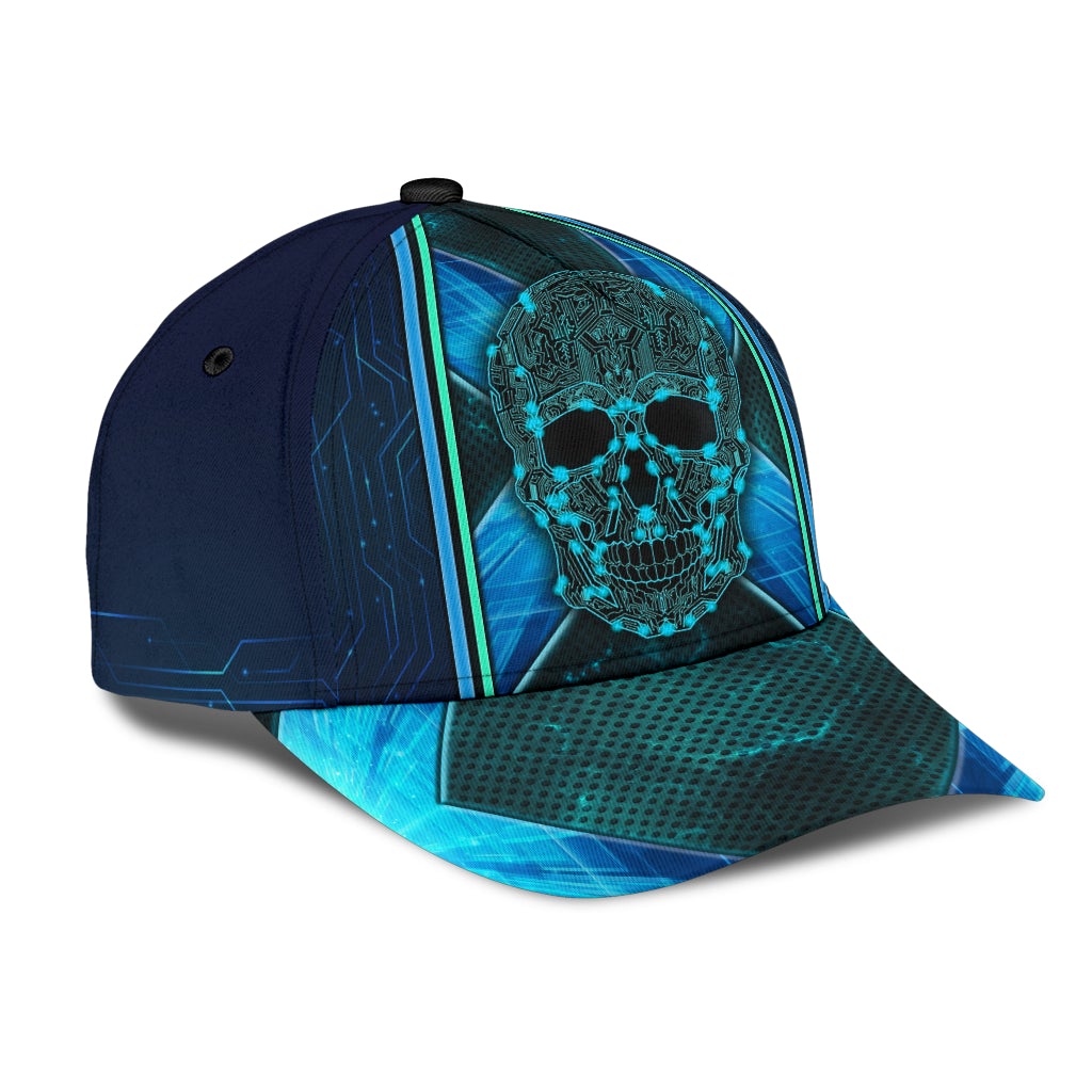 Modern Electric Skull Tech Classic Cap For Summer Activities Vacations And Comfortable Daily Wear
