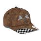 Custom Racing Leather Personalized Number Classic Cap For Beach Days Travel And Relaxed Everyday Outfits